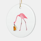 Roze Flamingo Beer Lover Keramisch Ornament (Links)