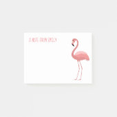 Roze Flamingo Bericht Van Post-it® Notes (Voorkant)