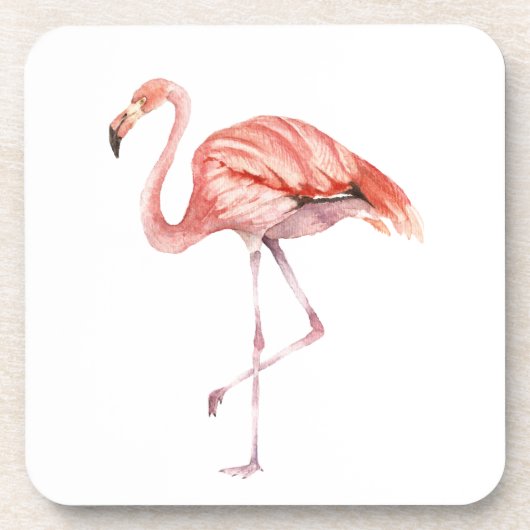 Roze Flamingo Bier Onderzetter (Voorkant)