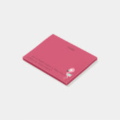 Roze flamingo Bijbelversie Post-it® Notes (Schuin)