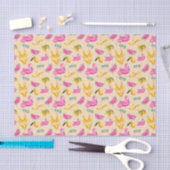 Roze Flamingo Bikini & Hoed (Design 35 Roze Serie) Tissuepapier (Craft)