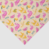 Roze Flamingo Bikini & Pet (Ontwerp 35 Roze Reeks) Tissuepapier (Detail)