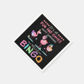 Roze Flamingo Bingo Funny Gift Art Servet (Hoek)