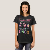 Roze Flamingo Bingo Funny Gift Art T-shirt (Voorkant volledig)