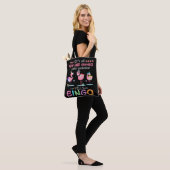 Roze Flamingo Bingo Funny Gift Art Tote Bag (Op model)