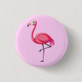 Roze Flamingo Bird-89686 Ronde Button 3,2 Cm (Voorkant)