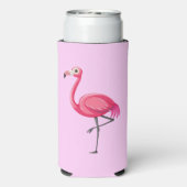 Roze Flamingo Bird-89686 Seltzer Blikjeskoeler (Seltzer Achterkant)