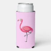 Roze Flamingo Bird-89686 Seltzer Blikjeskoeler (Seltzer Voorkant)