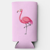 Roze Flamingo Bird-89686 Seltzer Blikjeskoeler (Voorkant)