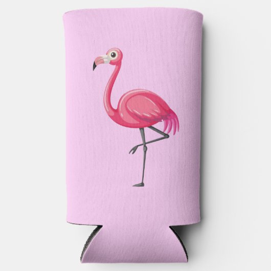 Roze Flamingo Bird-89686 Seltzer Blikjeskoeler (Voorkant)