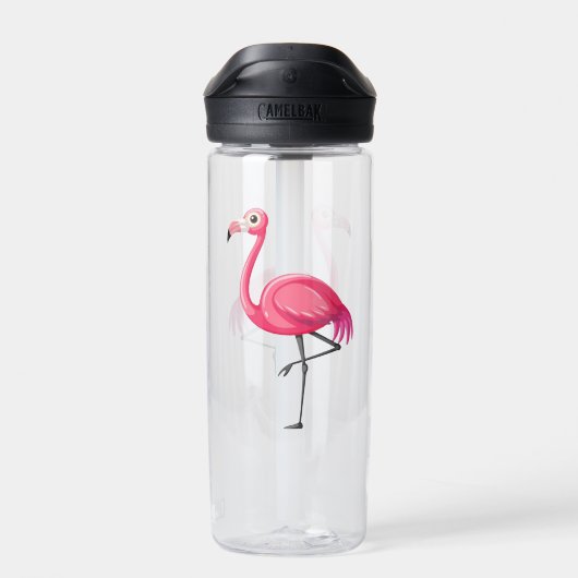 Roze Flamingo Bird-89686 Waterfles (Achterkant)
