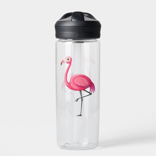 Roze Flamingo Bird-89686 Waterfles (Voorkant)