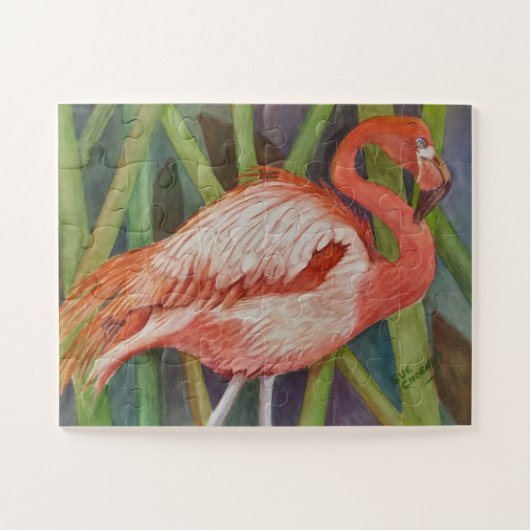 Roze Flamingo Bird Legpuzzel (Horizontaal)