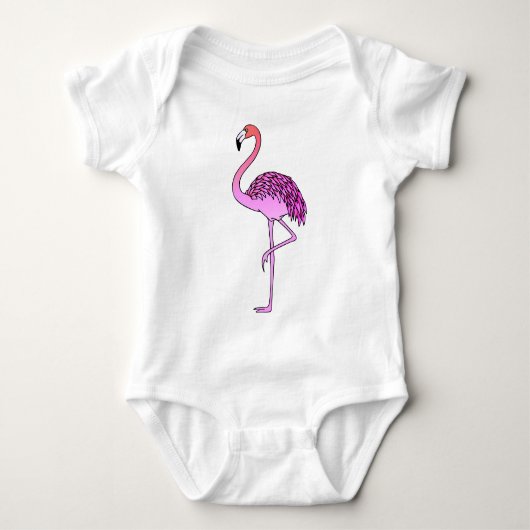 Roze Flamingo Bird Lineart-57667 Romper (Voorkant)