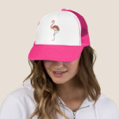 Roze Flamingo Bird Lineart-57667 Trucker Pet (In situ)