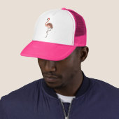 Roze Flamingo Bird Lineart-57667 Trucker Pet (In situ)