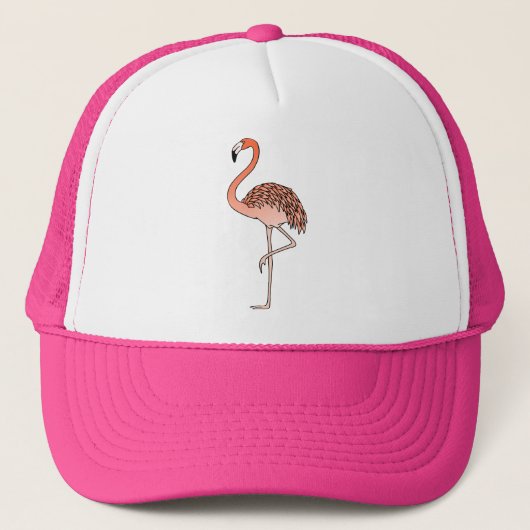 Roze Flamingo Bird Lineart-57667 Trucker Pet (Voorkant)