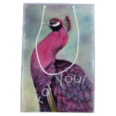 Roze Flamingo Bird Medium Cadeauzakje (Achterkant)