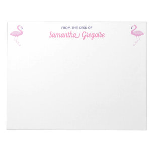 Roze Flamingo Bird van het bureau van Notitieblok