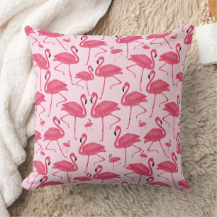 Roze Flamingo Bird Waterverf op Bord Roze Ontwerp Kussen
