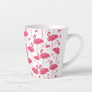 Roze Flamingo Bird Waterverf op White Design Latte Mok
