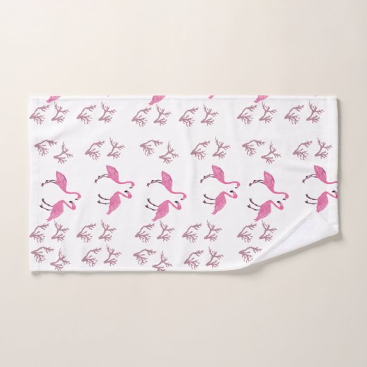 Roze Flamingo Birds Bad Handdoek (Handdoek)