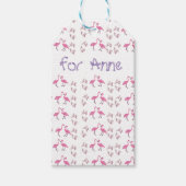 Roze Flamingo Birds Cadeaulabel (Voorkant)