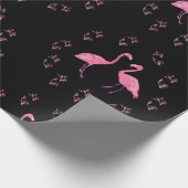 Roze Flamingo Birds Cadeaupapier (Hoek)