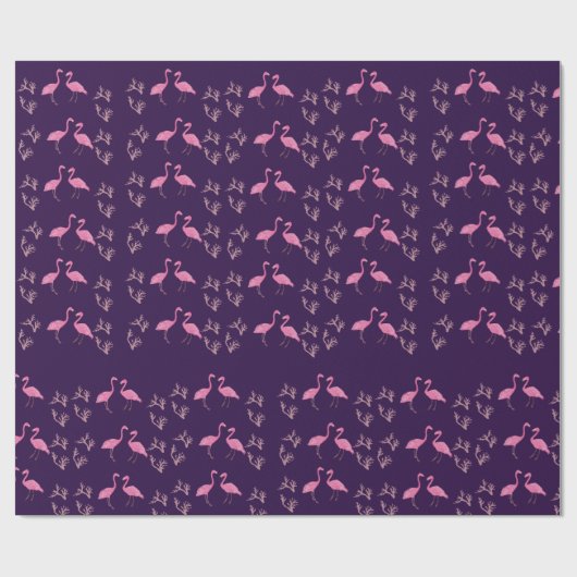 Roze Flamingo Birds Cadeaupapier (Vlak)