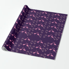 Roze Flamingo Birds Cadeaupapier