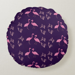 Roze Flamingo Birds Rond Kussen