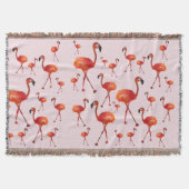 Roze flamingo Birds Throw Blanket Deken (Voorkant)