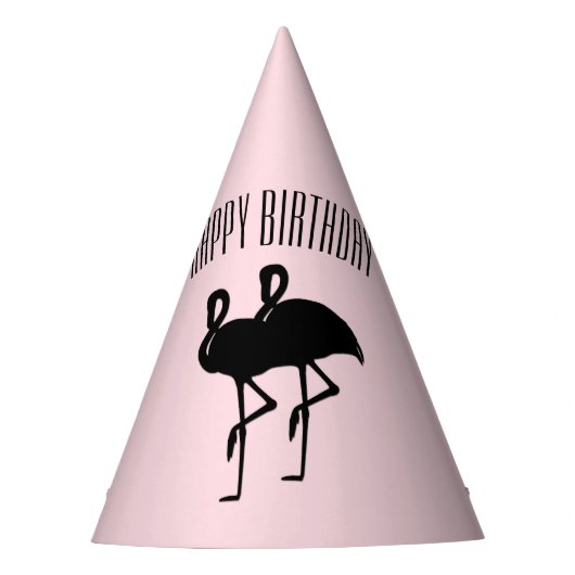 Roze Flamingo Birthday Feesthoedjes (Voorkant)