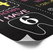 Roze Flamingo Birthday party chalkboard Poster (Hoek)