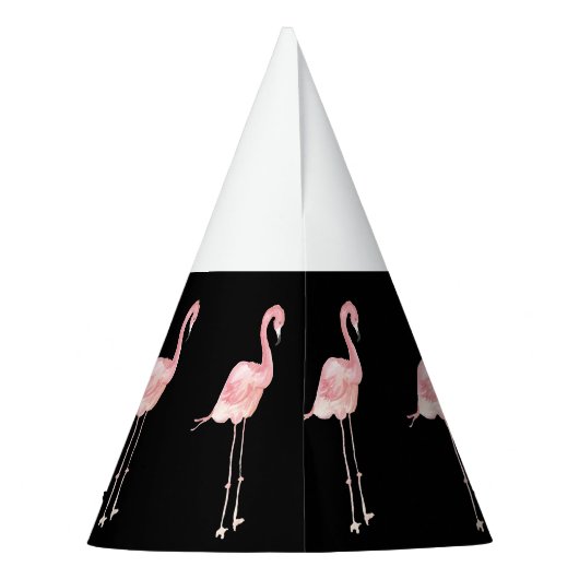 Roze Flamingo Birthday Party Petten Feesthoedjes (Achterkant)