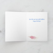 Roze Flamingo Birthday Wenskaart Kaart (Binnen)