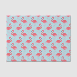 Roze flamingo blauw patroonpapier tissuepapier