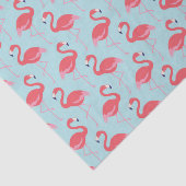 Roze flamingo blauw patroonpapier tissuepapier (Detail)