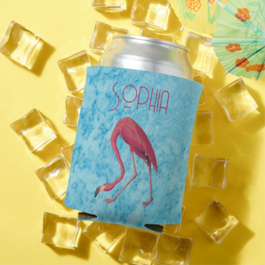  roze flamingo blikjeskoeler (Insitu Zomer)