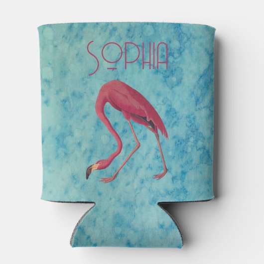  roze flamingo blikjeskoeler (Achterkant)