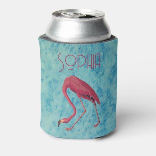  roze flamingo blikjeskoeler (Blikje Achterkant)