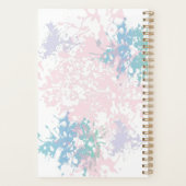 Roze flamingo Bloemen Gepersonaliseerd ontwerp Planner (Achterkant)
