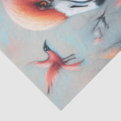 Roze Flamingo & Bloemen Krijt Pastel Decoupage Tissuepapier (Detail)