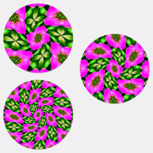 Roze Flamingo bloemen patroon Labels