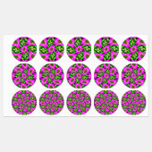 Roze Flamingo bloemen patroon Labels (Vel)