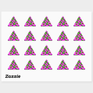 Roze Flamingo bloemen patroon Sticker