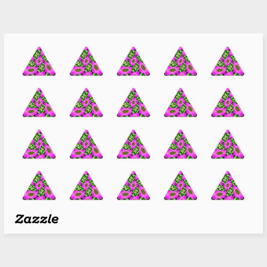 Roze Flamingo bloemen patroon Sticker (Vel)