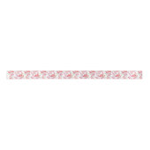 Roze flamingo bloemmotief feest lint (Voorkant)