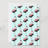 Roze Flamingo Blue Animal Afstuderen Kaart (Achterkant)