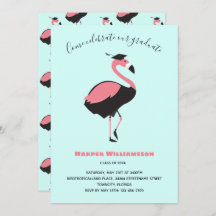 Roze Flamingo Blue Animal Afstuderen